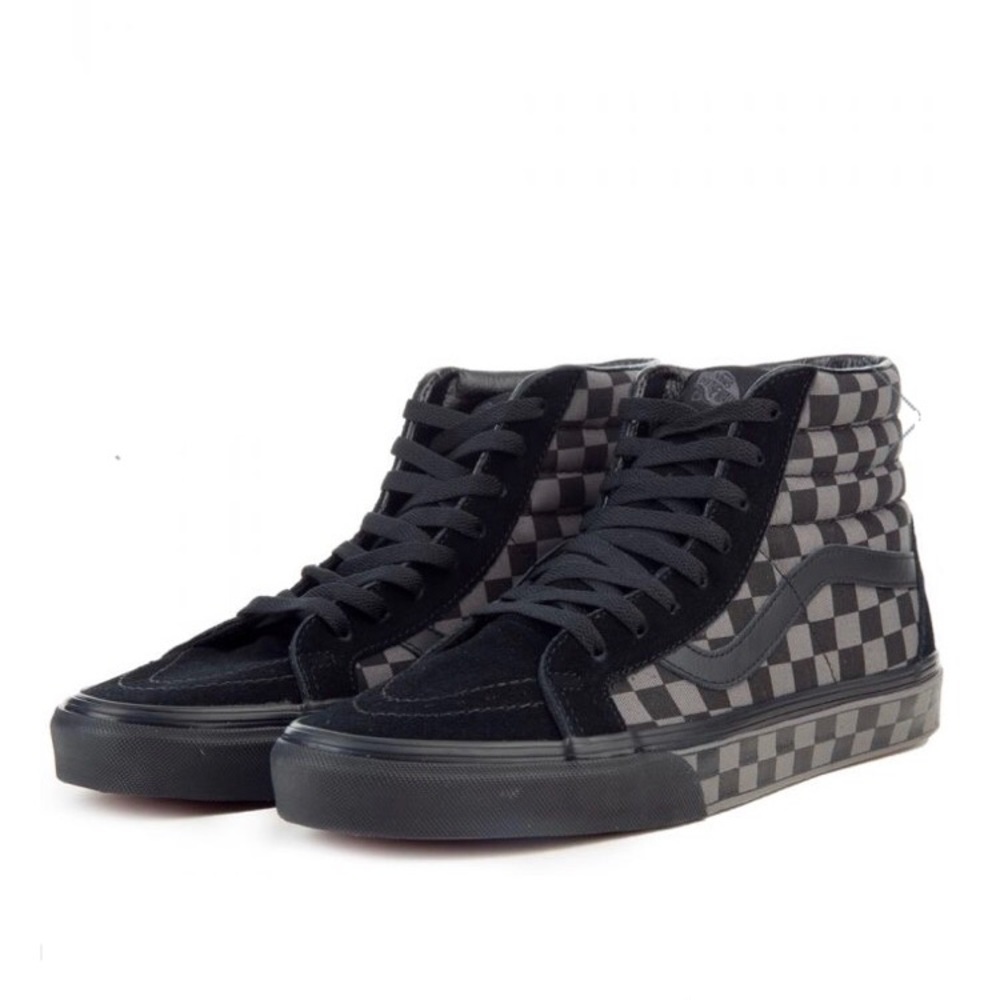 Vans sk8 reissue checkers black pewter sneakers - Picture 3 of 7